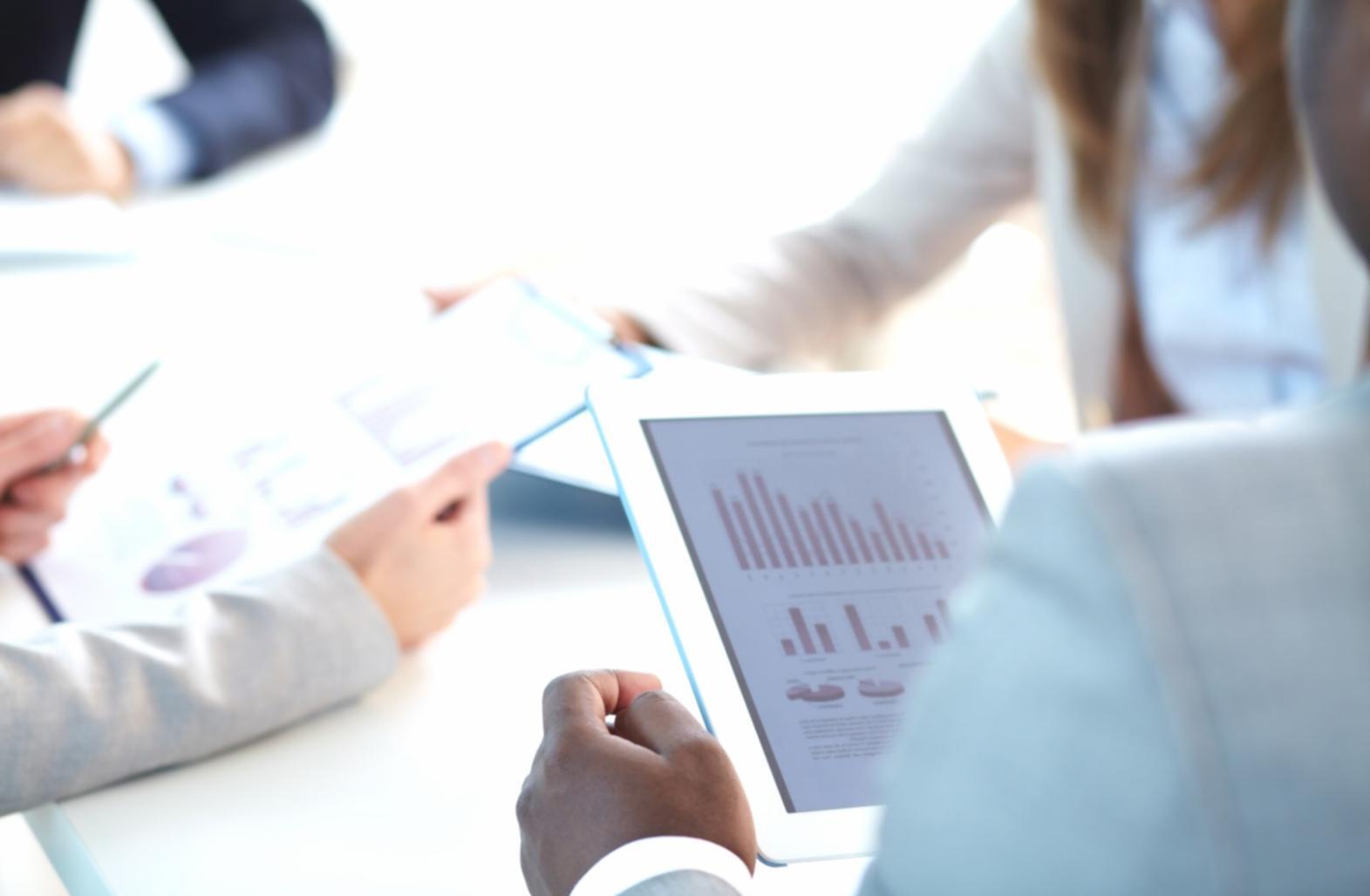 Участники изучают финансовые документы и аналитические отчеты